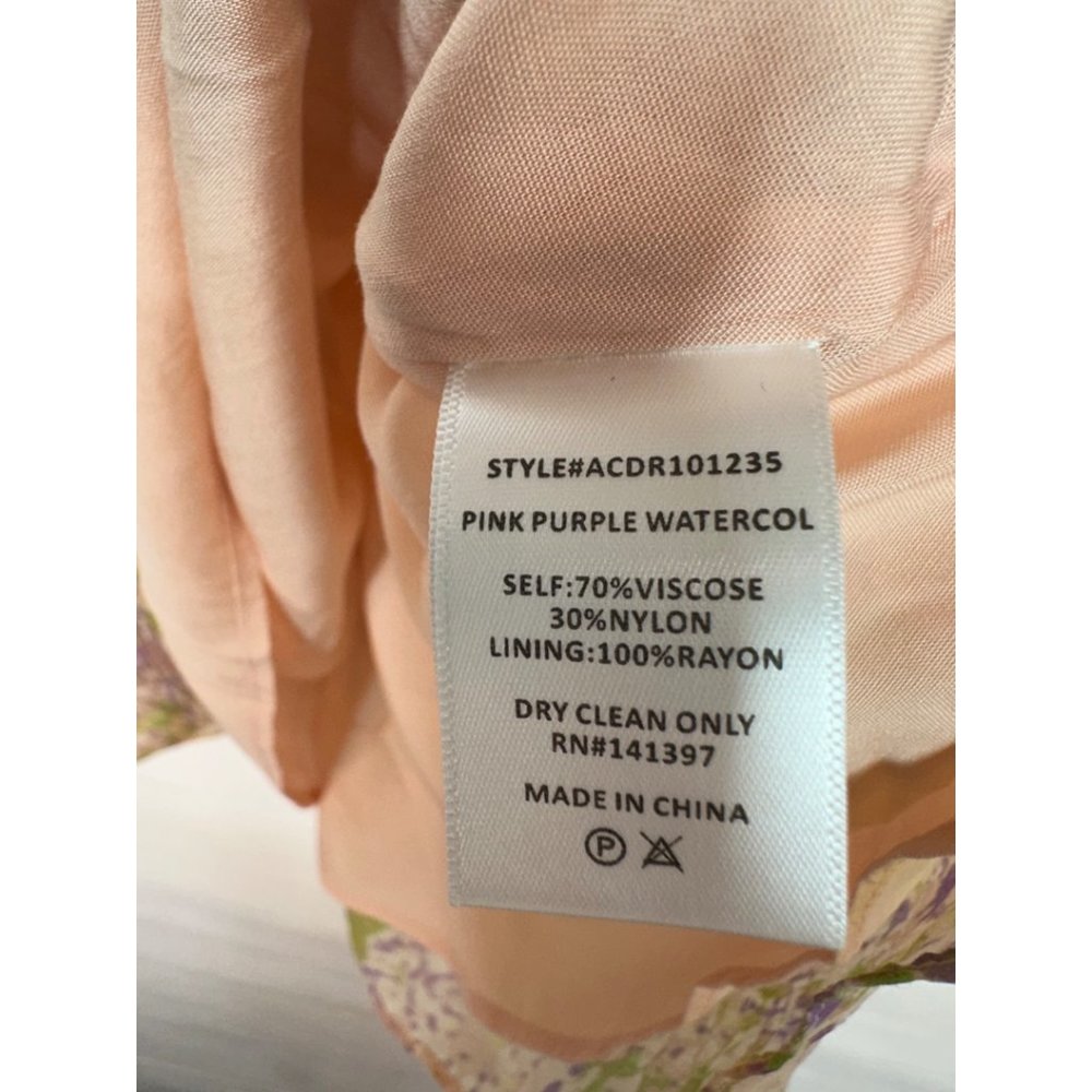 Astr Floral Tie-Shoulder Mini Dress in Pink and Green - Picture 11 of 14